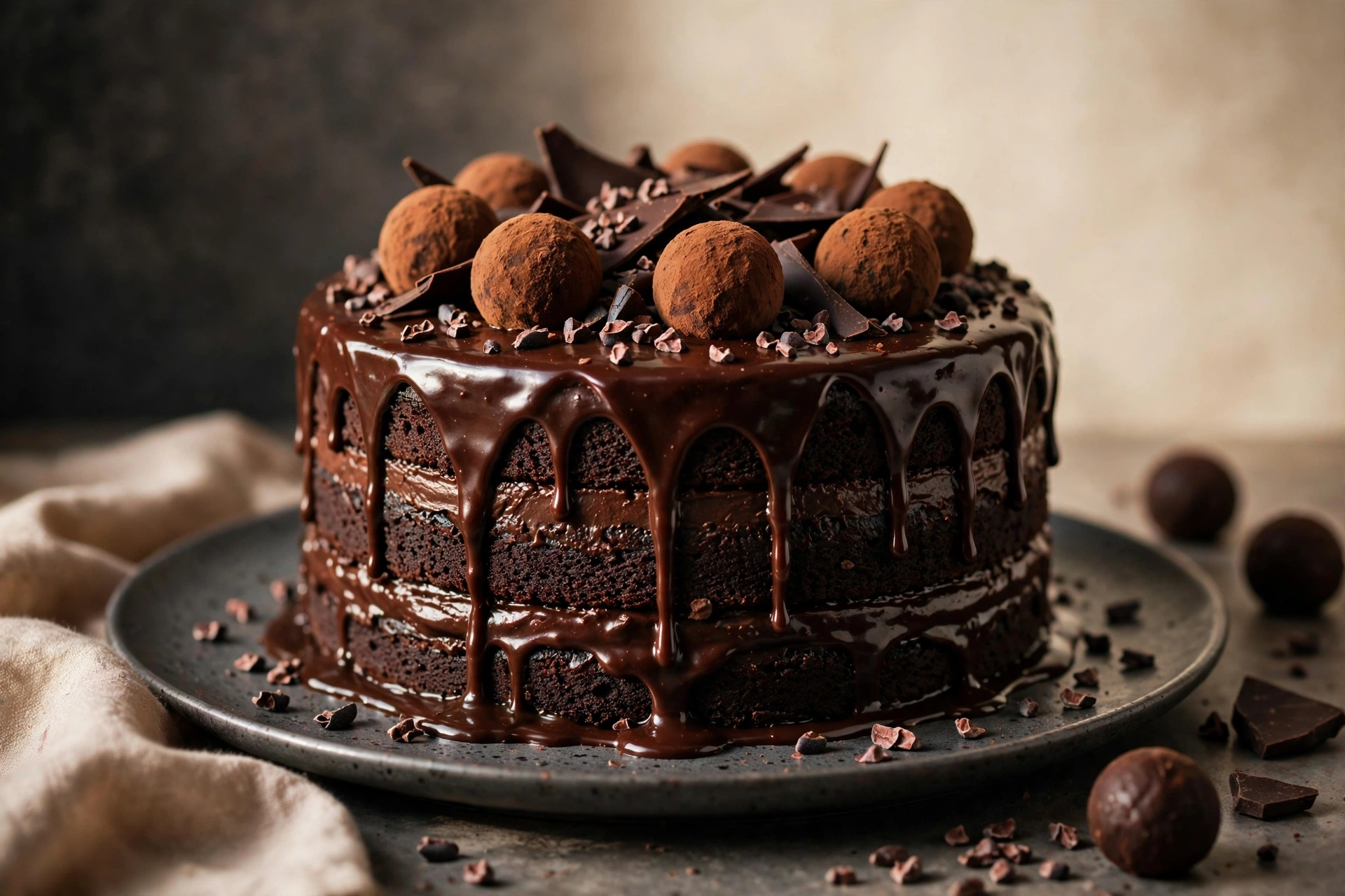 Belgian Chocolate Truffle cake