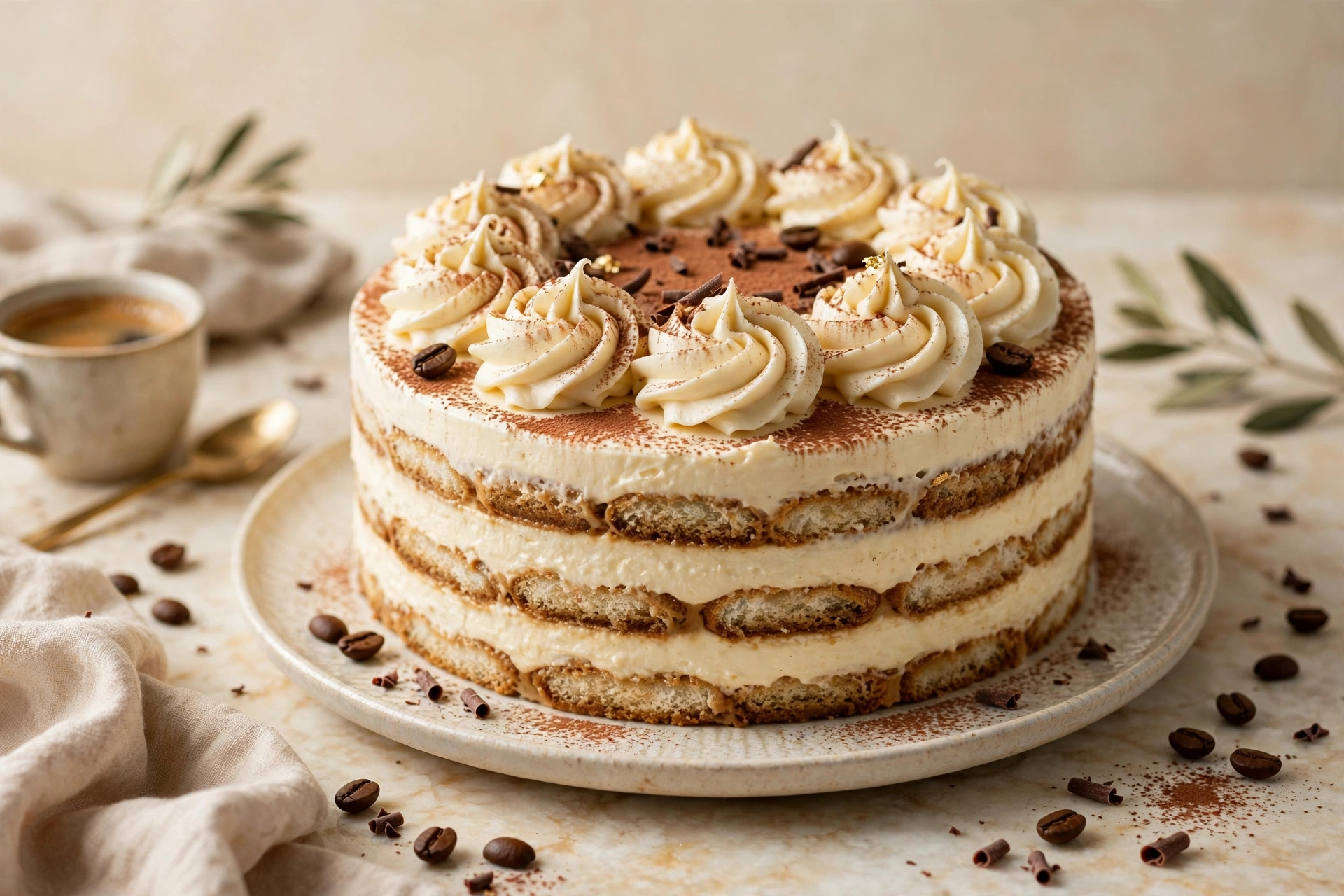 Espresso tiramisu cake