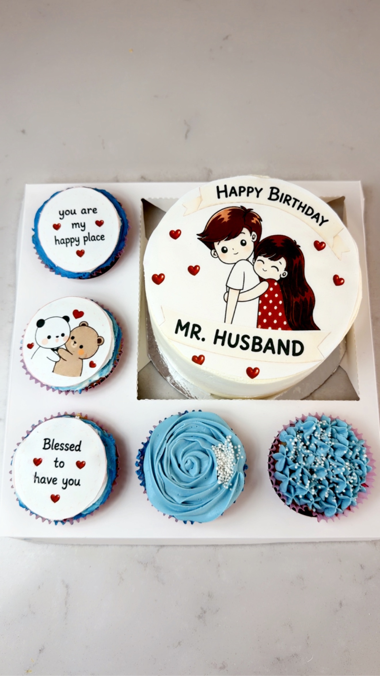 Bento cake and cupcake gift box